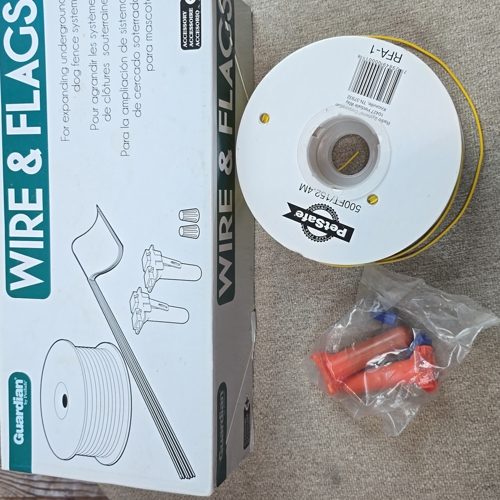 GUARDIAN- PET TRAINING -UNDERGROUND FENCE WIRE & FLAG EXPANSION KIT- 1000ft/Wire